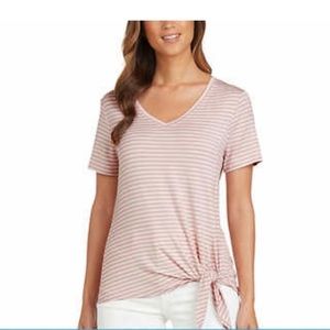 matty m V-neck Front Tie Tee - Size XL